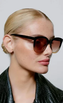 A. Kjærbede Solbriller - Billy - Black/Brown Transperent