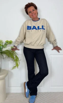 BALL Original Sweatshirt - Simona - Birch w. Olympia Blue