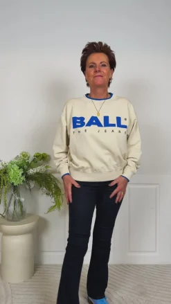 BALL Original Sweatshirt - Simona - Birch w. Olympia Blue