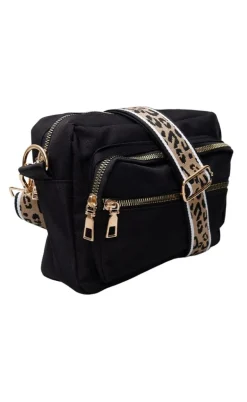 Black Color Taske - Vanda - Black w. Leo