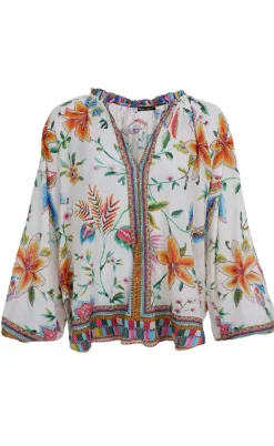 Black Colour Bluse - Art - Warm Orange