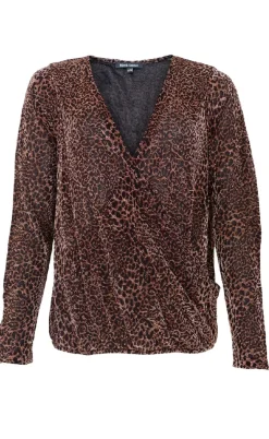 Black Colour Bluse - Chris Mesh - Bronze