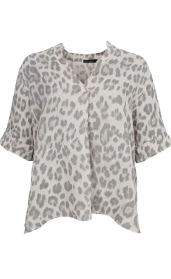 Black Colour Bluse - Melina - Natural Leo