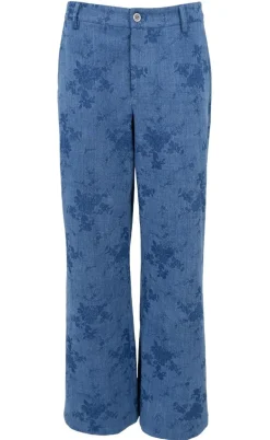 Black Colour Bukser - Fiola - Denim Blue