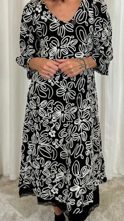 Black Colour Kjole - Ally - Black