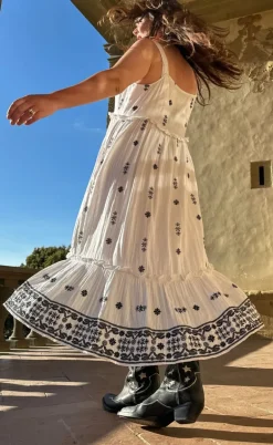 Black Colour Kjole - Bali - White