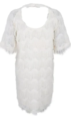 Black Colour Kjole - Gatsby - White