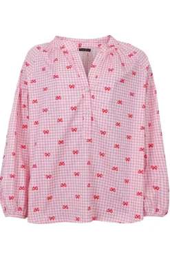 Black Colour Skjorte - Witty - Pink Bow