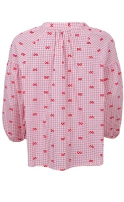 Black Colour Skjorte - Witty - Pink Bow