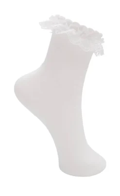 Black Colour Strømper - Lia - White