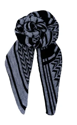 Black Colour Tørklæde - Bex Triangle - Grey