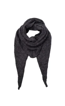 Black Colour Tørklæde - Dell Medium - Dk. Grey Melange