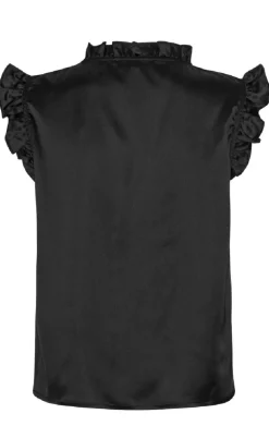 Continue Bluse - Lilly Satin - Black