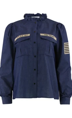 Continue Bluse - Mili Patch Chambre - Denim Blue