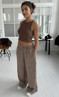Continue Bukser - Noah - Brown Small Stripe