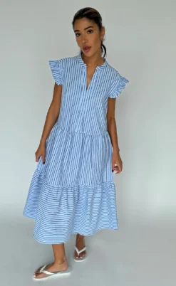 Continue Kjole - Bea - Blue Stripe