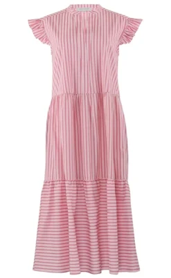 Continue Kjole - Bea Long - Pink Stripe