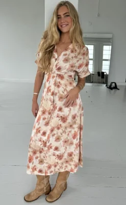 Continue Kjole - Marly - Burned Flowerprint