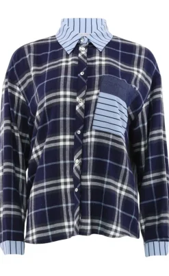 Continue Skjorte - Alice Mix - Blue Check