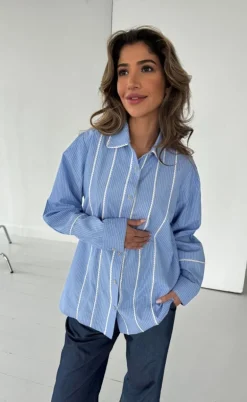 Continue Skjorte - Jessie Stripe - Blue Stripe