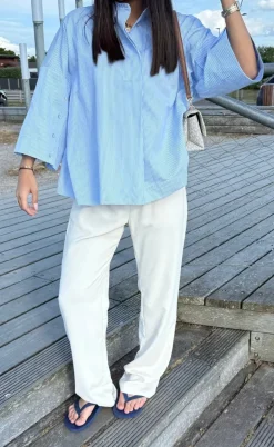 Continue Skjorte - Klara - Blue Stripe