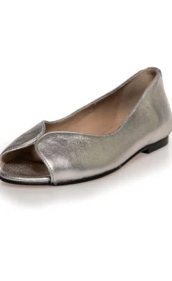 Copenhagen Shoes Ballerina - Like A Melody Metallic - White Gold