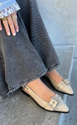 Copenhagen Shoes Ballerina - The Reason Why - Creme Croc