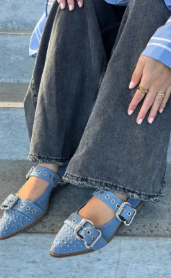 Copenhagen Shoes Ballerinaer - Future Vibes - Blue Denim