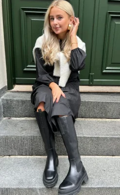 Copenhagen Shoes Støvle - Follow Me - Black (With Black Stiches)