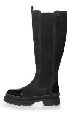 Copenhagen Shoes Støvler - Follow Me Suede - Black W/Patent Toe