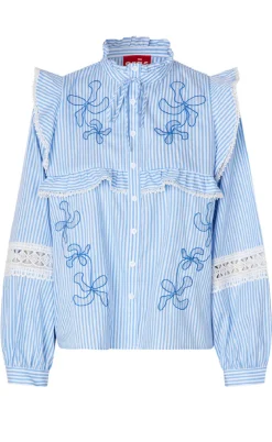 Cras Skjorte - Cody - White Blue Stripe