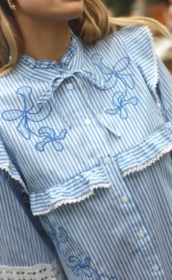 Cras Skjorte - Cody - White Blue Stripe