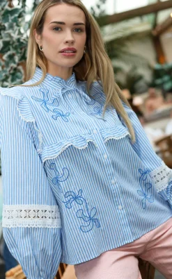 Cras Skjorte - Cody - White Blue Stripe