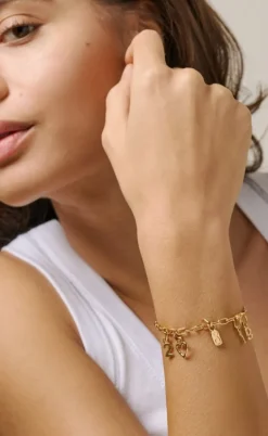 ENAMEL Copenhagen Armbånd - Medium Charm - Gold Colour