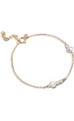 ENAMEL Copenhagen Armbånd - Sofia - Light Pink/Khaki Green/Peach/Pearl