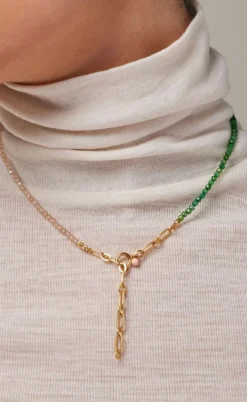 ENAMEL Copenhagen Halskæde - Gabriella - Green/Peach/Pearl