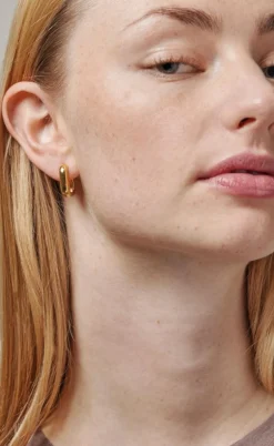 ENAMEL -Copenhagen Øreringe - Hoops Square - Gold Colour