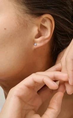 ENAMEL Copenhagen Øreringe - Amore - Steel Blue