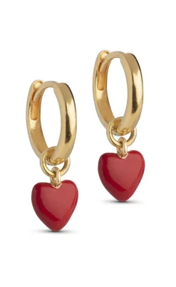 ENAMEL Copenhagen Øreringe - Amore Hoops - Red