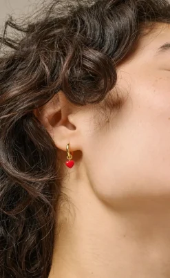ENAMEL Copenhagen Øreringe - Amore Hoops - Red