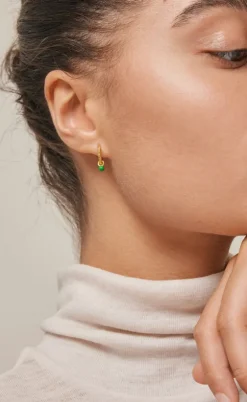 ENAMEL Copenhagen Øreringe - Belle - Grass Green