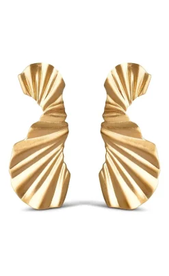 ENAMEL Copenhagen Øreringe - Big Wave - Gold Colour