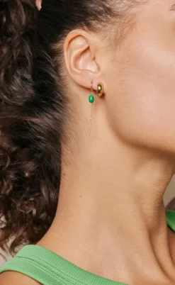 Enamel Copenhagen Øreringe - Eleanor - Grass Green