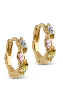 ENAMEL Copenhagen Øreringe - Laia - Clear/Light Pink/Light Apple Green