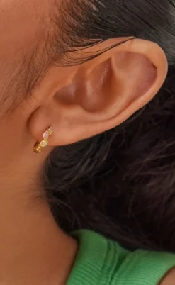 ENAMEL Copenhagen Øreringe - Laia - Clear/Light Pink/Light Apple Green