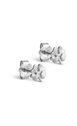 ENAMEL Copenhagen Øreringe - Organic Clover Mini - Silver Colour