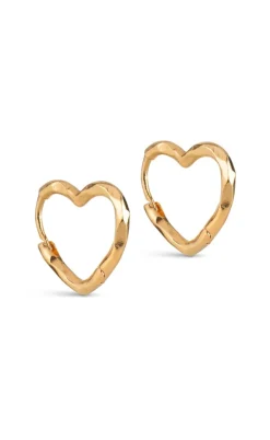 ENAMEL Copenhagen Øreringe - Organic Heart Small - Gold Colour