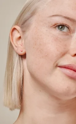 Enamel Copenhagen Øreringe - Stud Enamel Dot - Pink