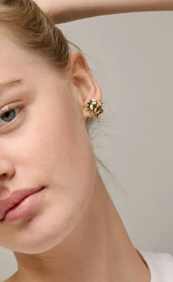 ENAMEL Copenhagen Øreringe - Studs Large Sunshine - Gold Colour