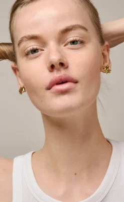 ENAMEL Copenhagen Øreringe - Studs Large Sunshine - Gold Colour